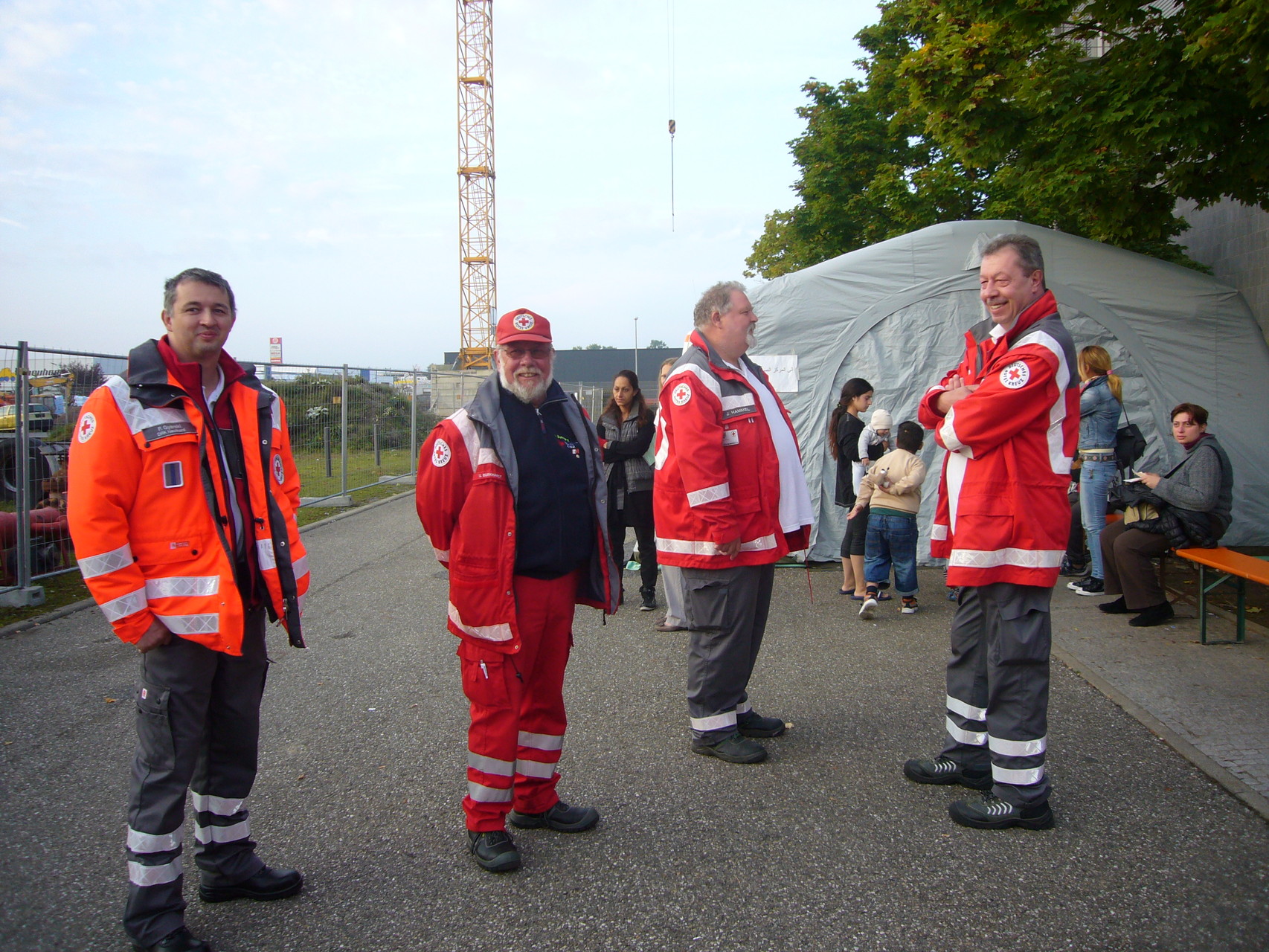 Flüchtlingslager in Bruchsal in der Feuerwehrschule